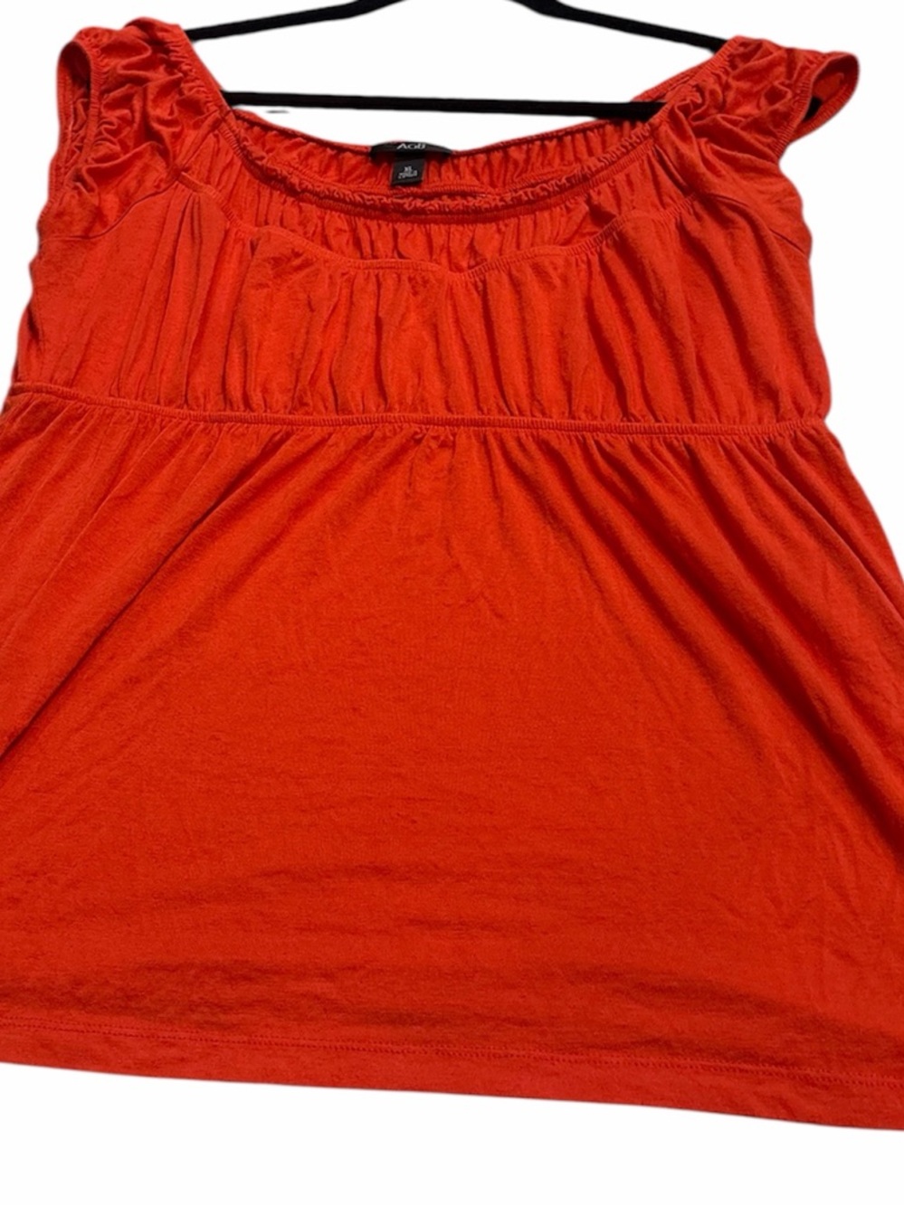 AGB Orange Red On or Off-Shoulder Tunic Top